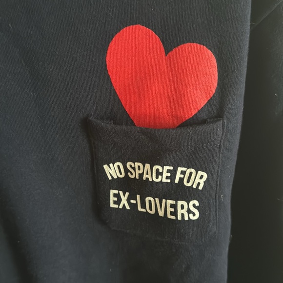 “NO SPACE FOR EX-LOVERS” Zara Sweatshirt - Picture 2 of 4